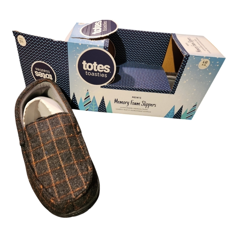 Mens Totes Checkered Slippers